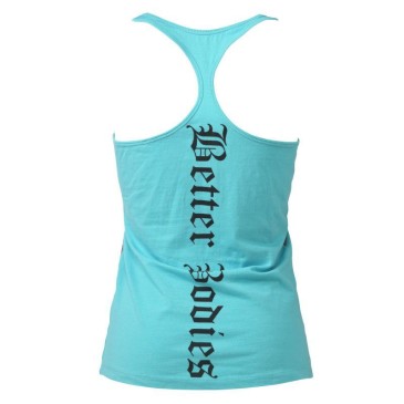 Better Bodies - Printed T-back, Aqua blue