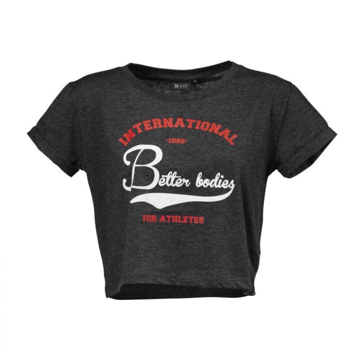 Better Bodies Cropped tee, Antracite me