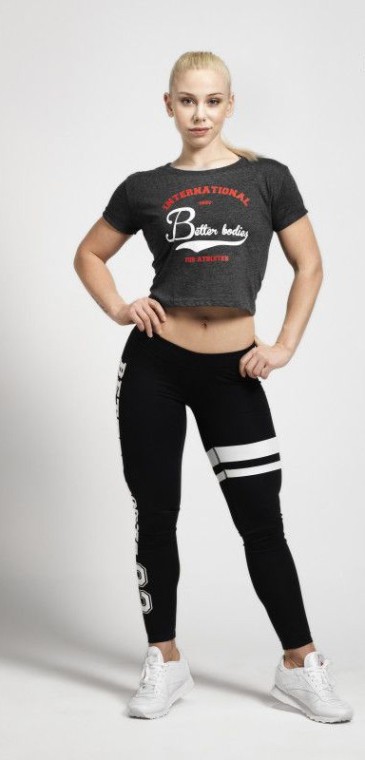 Better Bodies Cropped tee, Antracite me