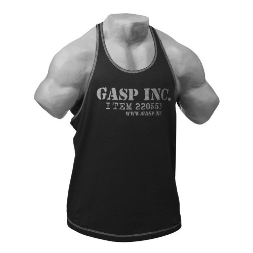 GASP Deep Cut Tank - Black