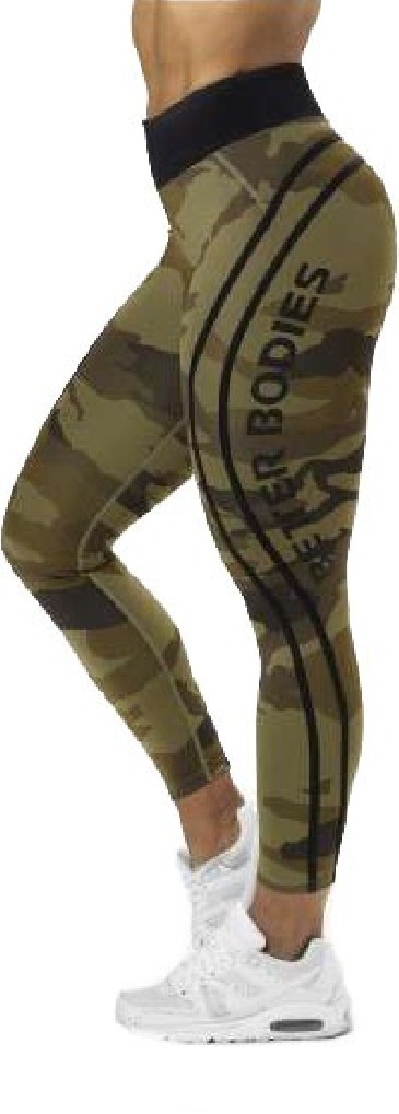 Better Bodies - Camo High Tights - Dark Green Camo