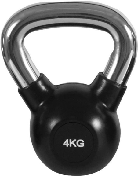 Ketllebell Χρωμίου με Επένδυση από Λάστιχο 4kg | 15.90€ | MuscleBody.gr