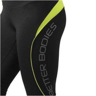 Better Bodies - Fitness Long Tights -Black/Lime| 29.90€ |MuscleBody.gr