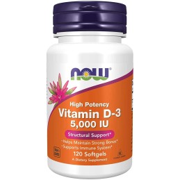 Now Foods Vitamin D-3 5000iu 120softgels| MuscleBody.gr