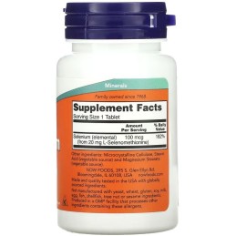 Now Foods Selenium 100mcg 100tabs