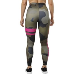 Better Bodies - Varsity stripe tights - Dark Green Camo