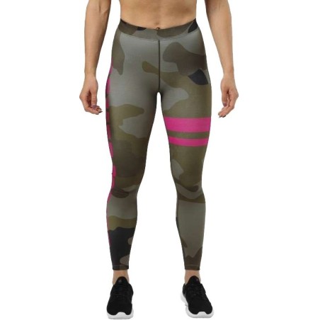 Better Bodies - Varsity stripe tights - Dark Green Camo