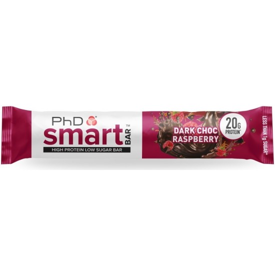 PhD Smart Bar Dark Choc Raspberry 64gr