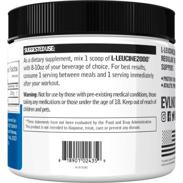 EVL L-Leucine2000 200gr | MuscleBody.gr