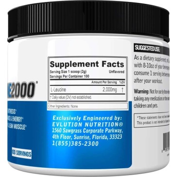 EVL L-Leucine2000 200gr | MuscleBody.gr