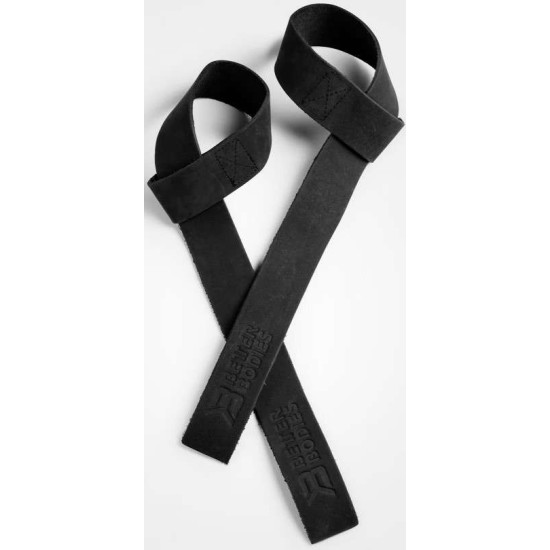 Better Bodies Leather Lifting Straps Black