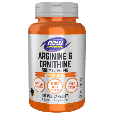 NOW Foods Arginine & Ornithine 100caps | MuscleBody.gr