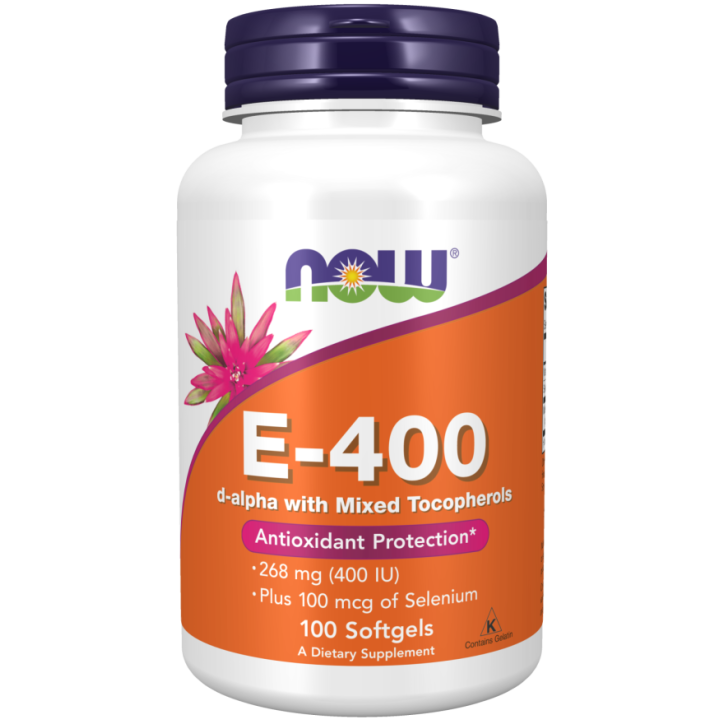 Now Foods E-400iu & Selenium 100softgels | MuscleBody.gr