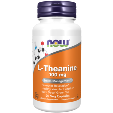 NOW Theanine 100mg 90vcaps | MuscleBody.gr