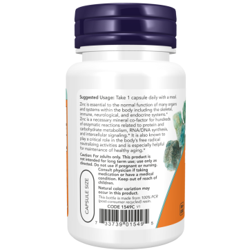 Now Foods Zinc Picolinate 50mg 60vcaps | MuscleBody.gr