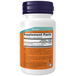 Now Foods Zinc Picolinate 50mg 60vcaps