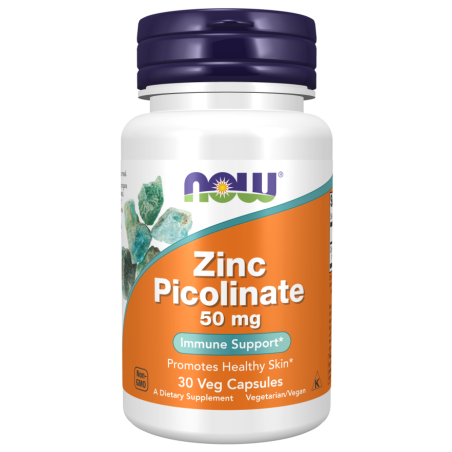 Now Foods Zinc Picolinate 50mg 60vcaps | MuscleBody.gr