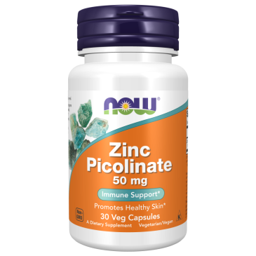 Now Foods Zinc Picolinate 50mg 60vcaps | MuscleBody.gr