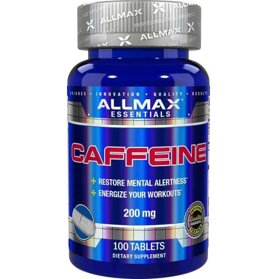 AllMax Caffeine 200mg 100tabs Λήξη 31.10.24