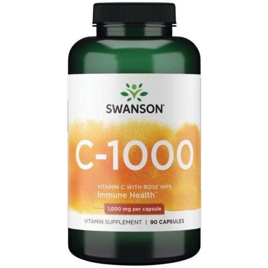 Swanson Vitamin C With Rose Hips Extract 1000mg 90caps