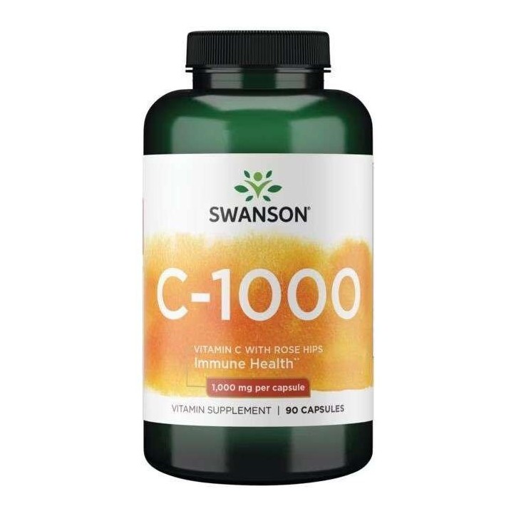 Swanson Vitamin C With Rose Hips Extract 1000mg 90caps | MuscleBody.gr