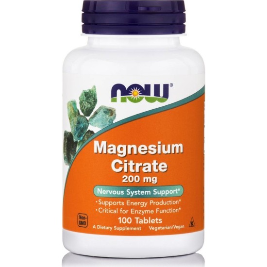 Now Foods Magnesium Citrate 200mg 100tabs