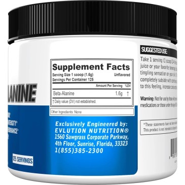 EVL Beta-Alanine 200gr Unflavoured | MuscleBody.gr