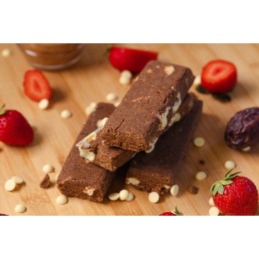 Vegan Protein Bar White Choco Strawberry 60gr | MuscleBody.gr