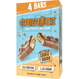 Grenade Protein Bar 4 x 60gr Cookie Dough | MuscleBody.gr