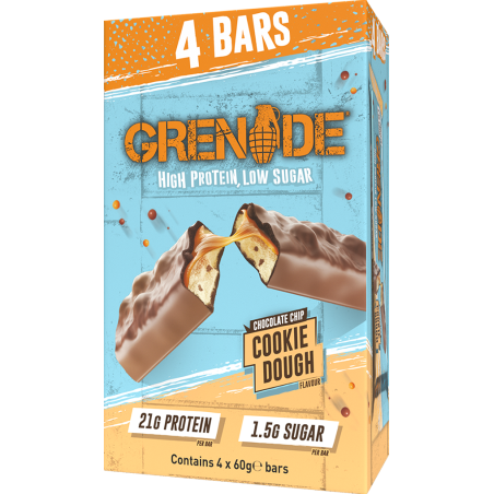 Grenade Protein Bar 4 x 60gr Cookie Dough | MuscleBody.gr