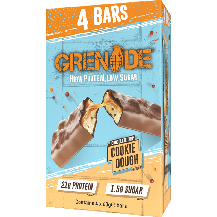 Grenade Protein Bar 4 x 60gr Cookie Dough | MuscleBody.gr