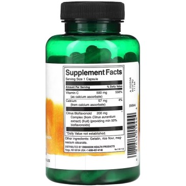 Swanson Buffered Vitamin C with Bioflavonoids 500mg | MuscleBody.gr