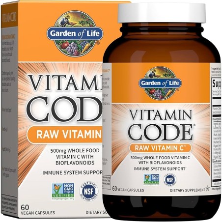 Garden of Life Vitamin Code Raw Vitamin C 500mg 60vcap | MuscleBody.gr