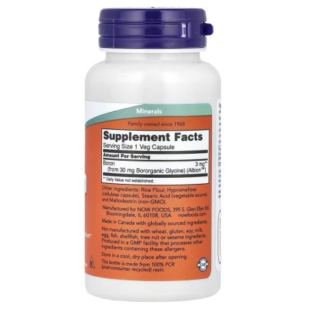 Now Foods Boron 3mg 100vcaps